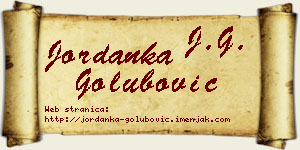 Jordanka Golubović vizit kartica